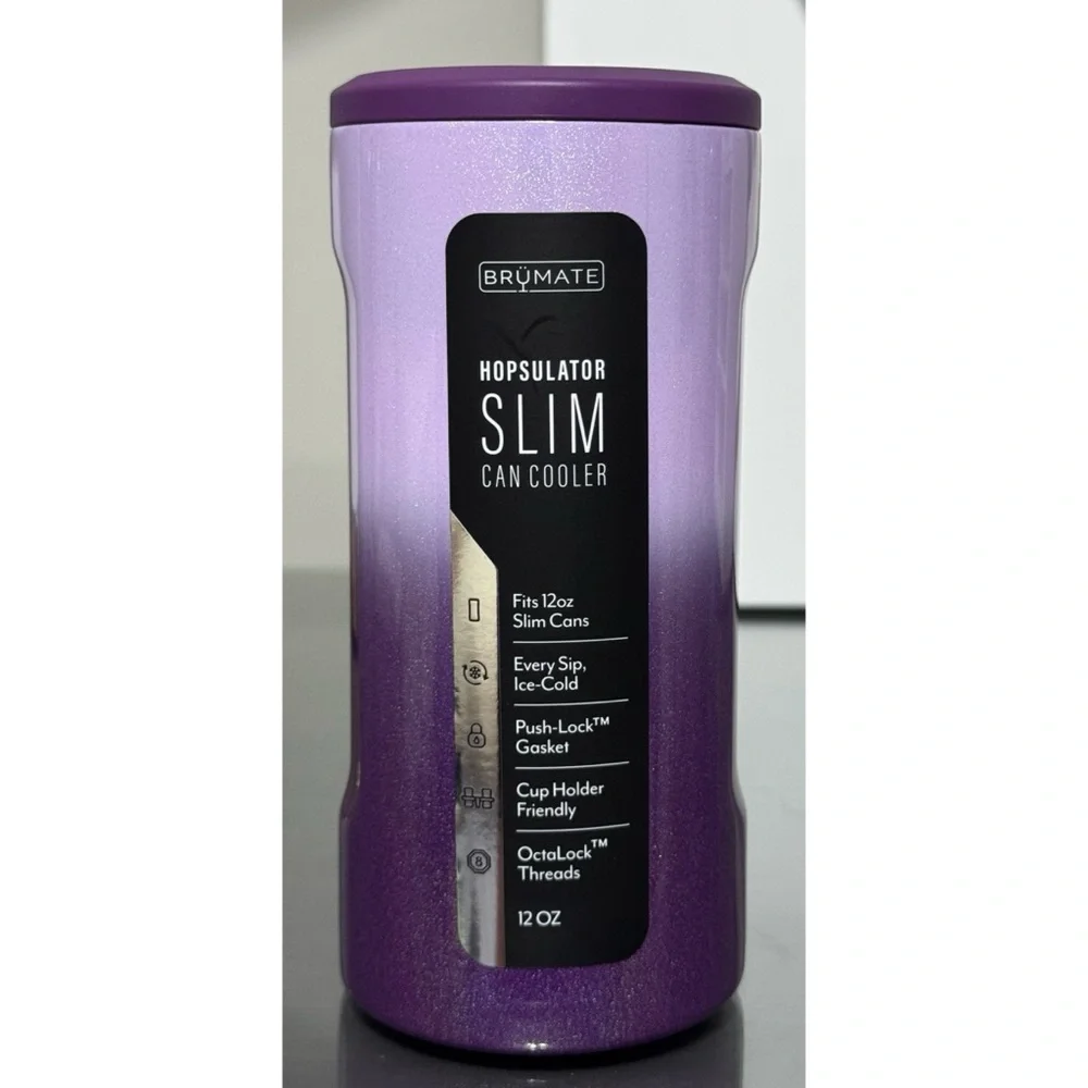 BRUMATE Hopsulator Slim 12oz Can Cooler, VIOLET‎ CRUSH